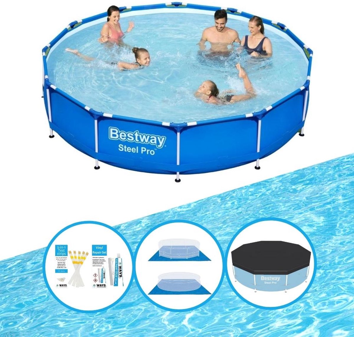 Zwembad Steel Pro - Inclusief accessoires - 366x76 cm
