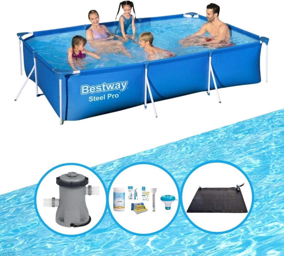 Zwembad Steel Pro - Zwembad Set - 300x201x66 cm