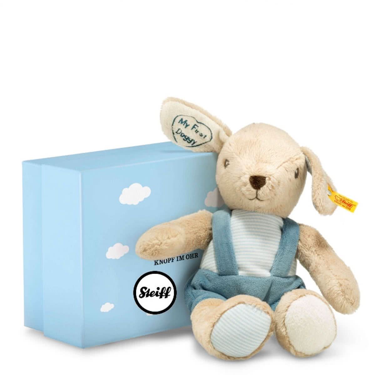 Steiff EAN 241024 MIJN EERSTE HOND MET KNISPERFOLIE EN GESCHENKDOOS