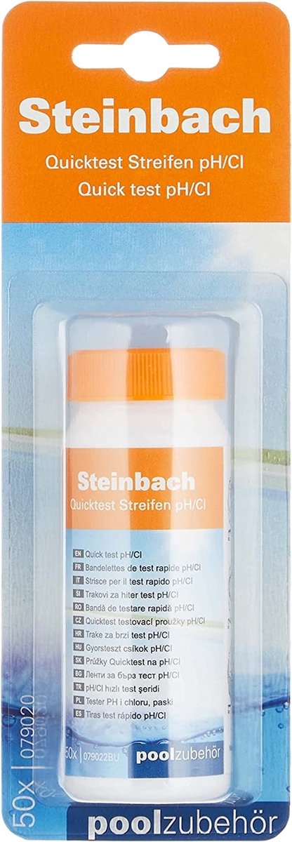 Quickteststrips voor pH-waarde en vrij chloor