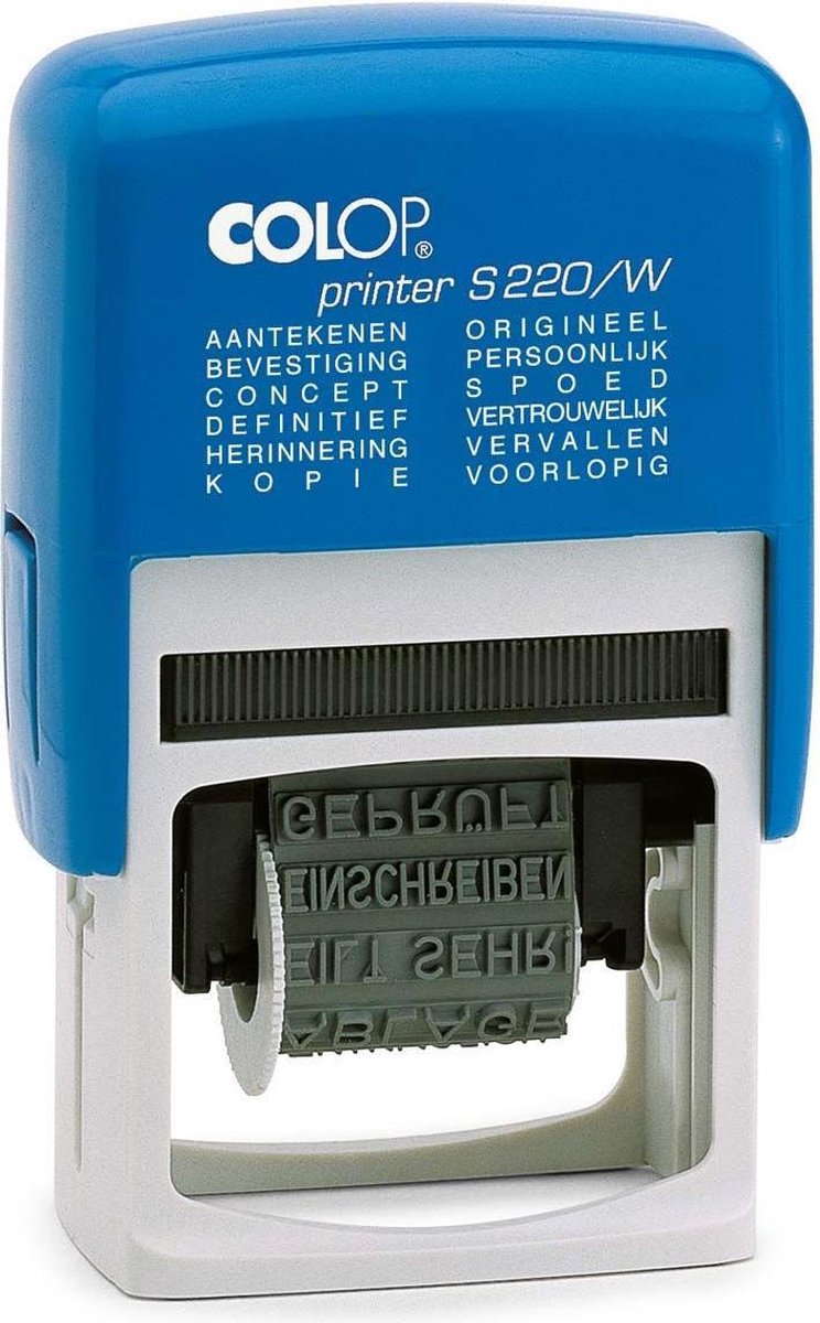 Colop Printer S220/W Blauw - Stempels - Kasboek en boekhouder - Stempel met draaibare woorden
