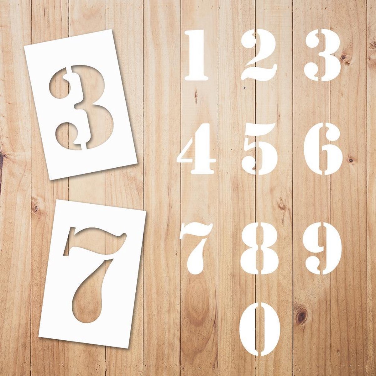 100 Mm Sjabloon Stencil 0-9 - Sjabloon letters - Sjablonen hobby volwassenen - Sjabloon alfabet