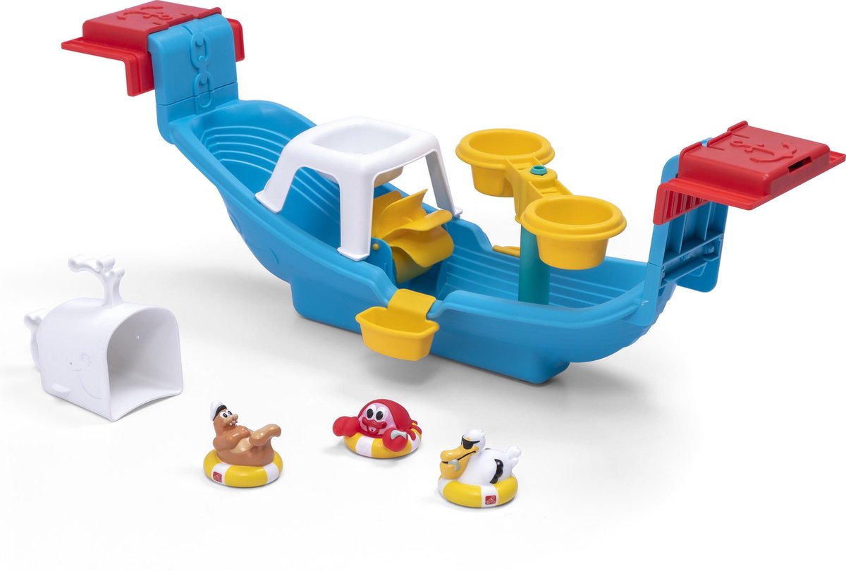 Step2 Nautical Rain Showers Bath Set - Incl. 3 drijvende karakterfiguren-krab, walrus, en pelikaan