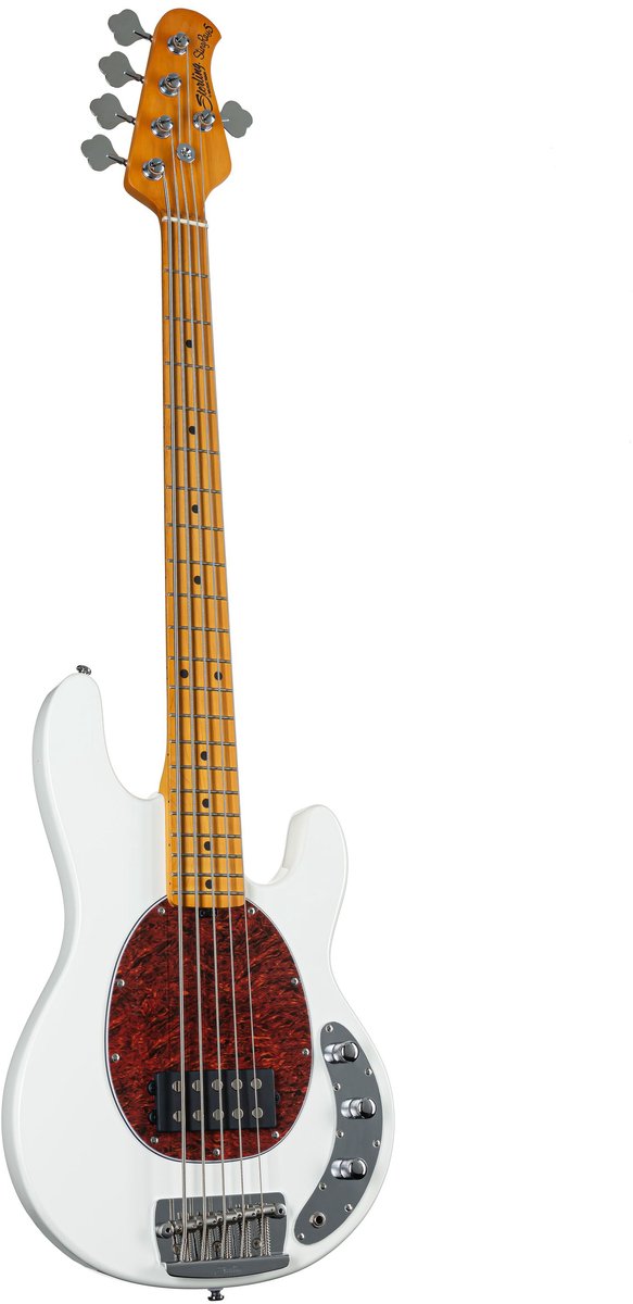 Sterling by Music Man StingRay Classic RAY25CA MN Olympic White - Elektrische basgitaar