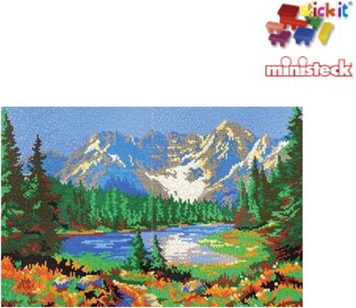 Stick-it Bergmeertje, ca. 10.800 steentjes, compatibel met Ministeck