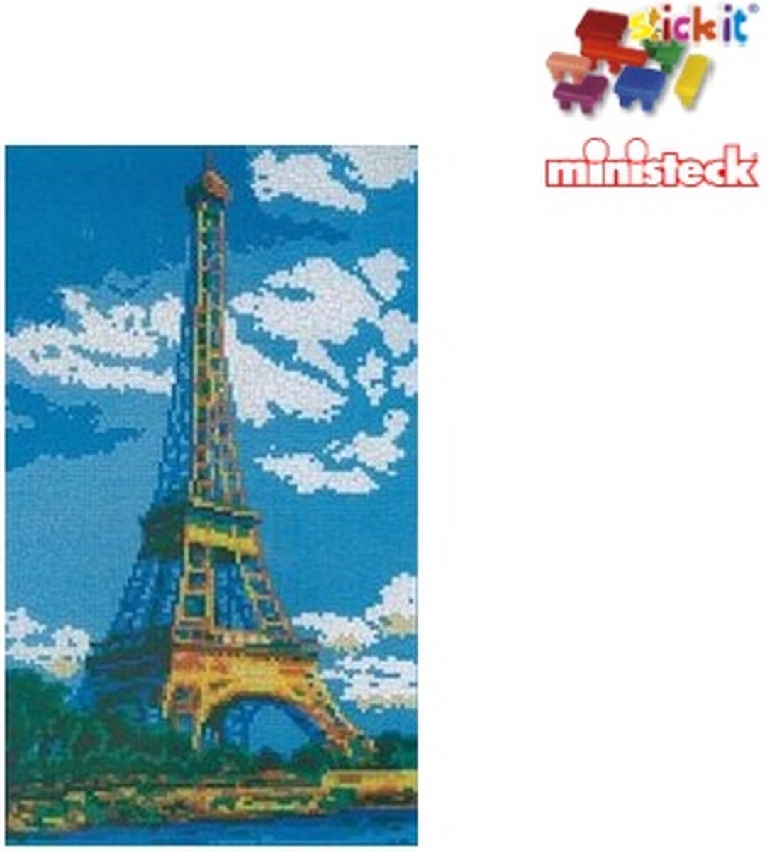 Stick-it Eifeltoren, ca. 6.300 steentjes, compatibel met Ministeck