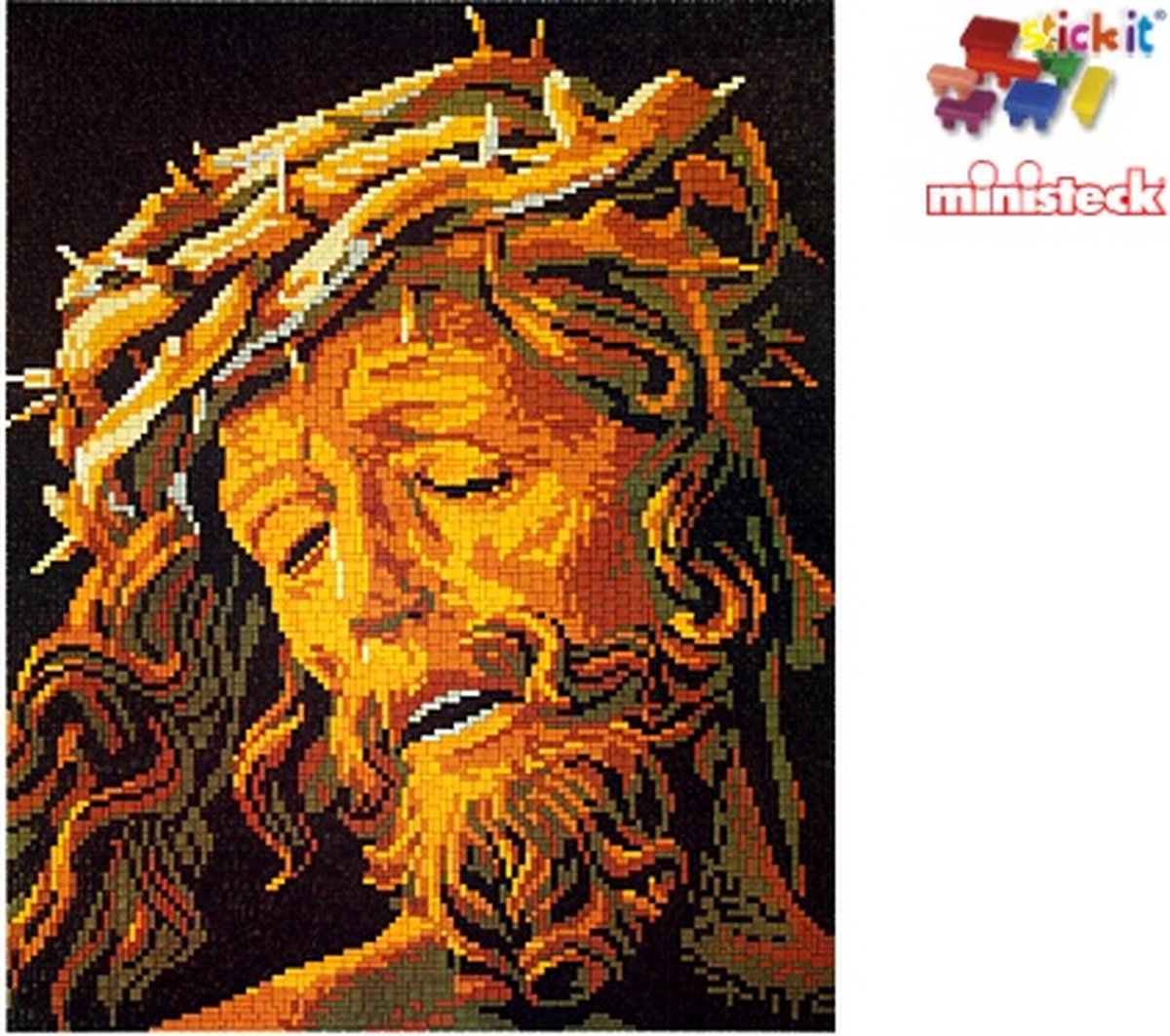 Stick-it Jezus, ca. 9.000 steentjes, compatible met Ministeck