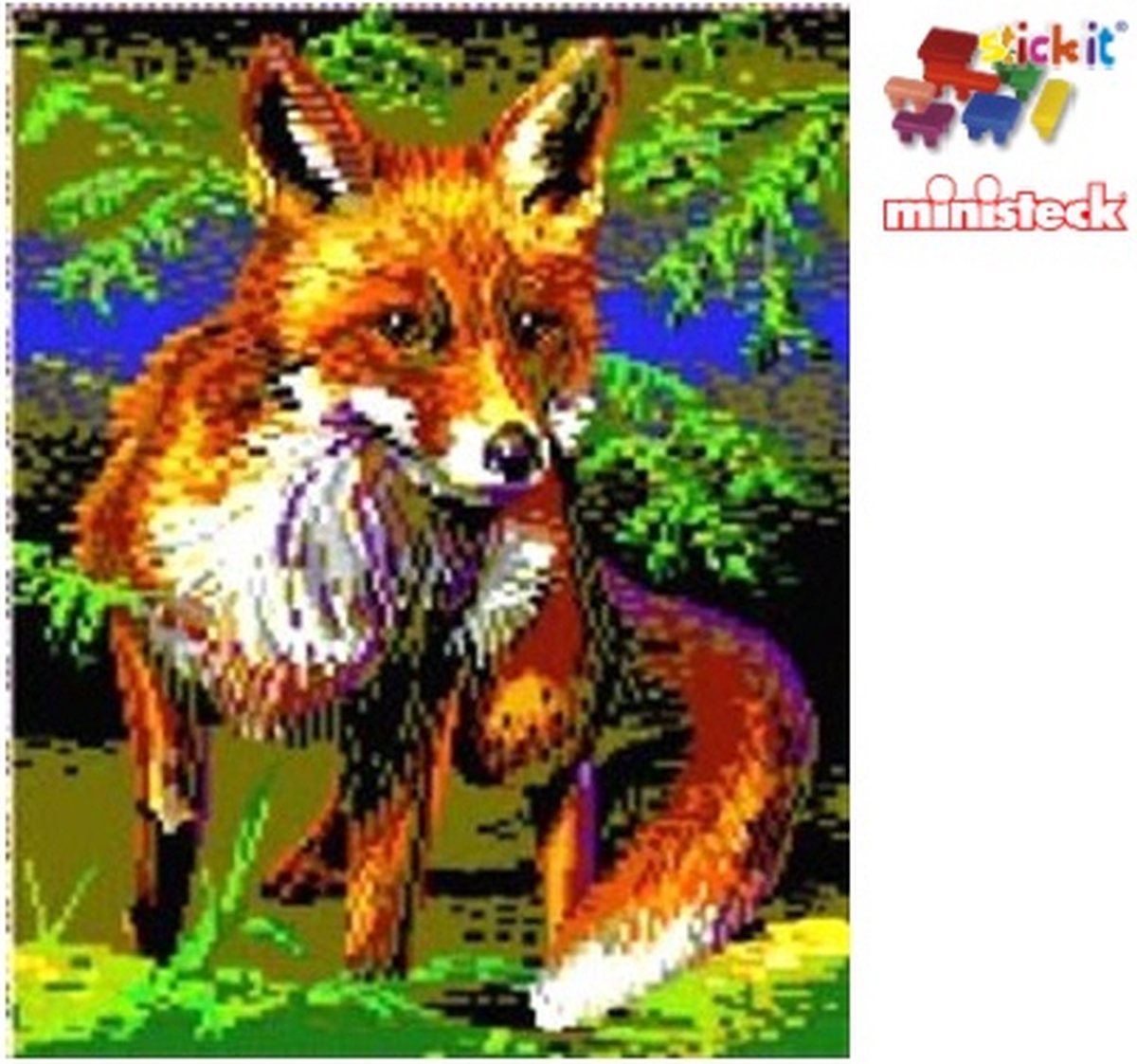 Stick-it Vos, ca. 9.500 steentjes, compatibel met Ministeck