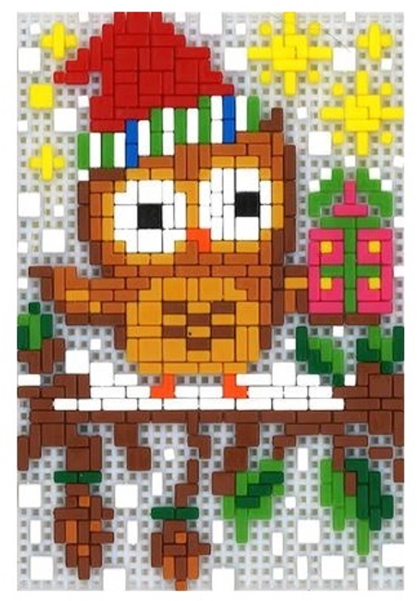 Stickit Kerst uil, ca. 900 delig