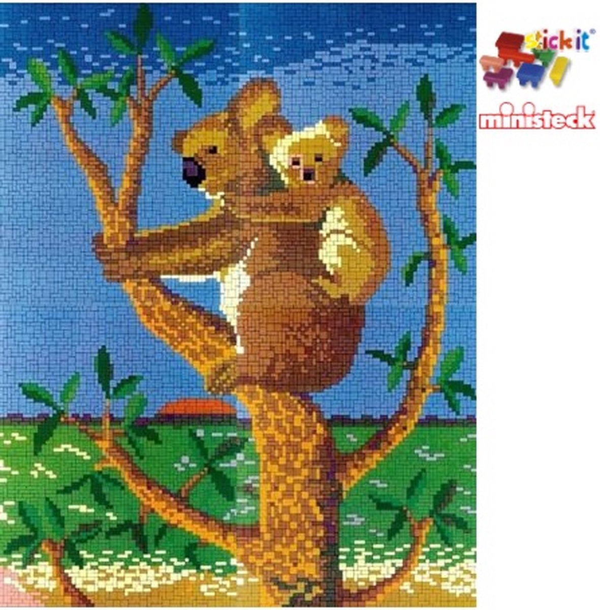 Stickit Koalaberen, ca. 8.100 stukjes, compatibel met Ministeck