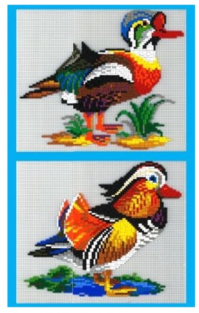 Stickit Ministeck-system Mandarijn- en Bergeend 2 in 1, ca. 3.650 delig