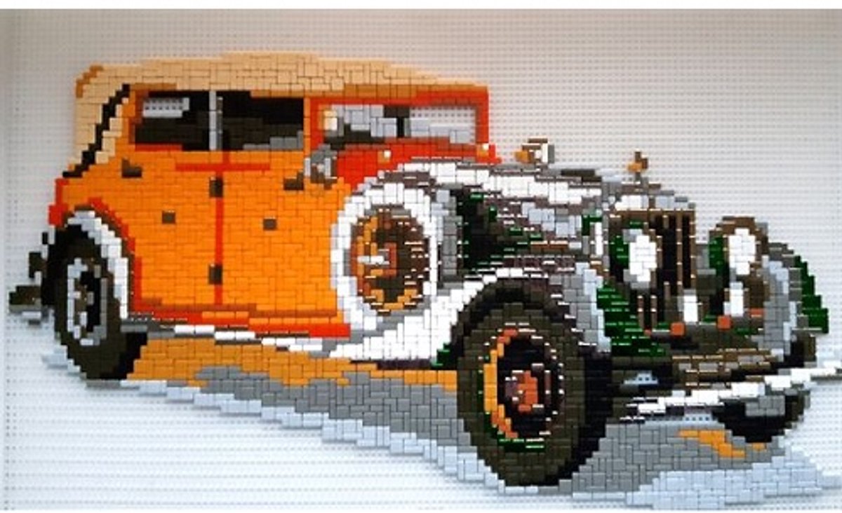 Stickit mini-stecksysteem Engelse Oldtimer, ca. 2.600 steentjes