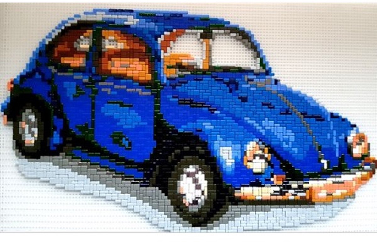 Stickit mini-stecksysteem Volkswagen Kever Oldtimer met metallic, ca. 3.000 steentjes