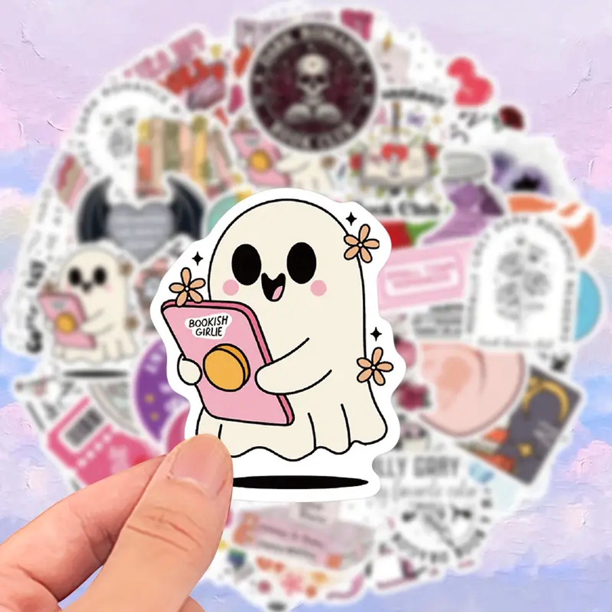 Set van 50 Vinylstickers – Booklover - Boek stickers