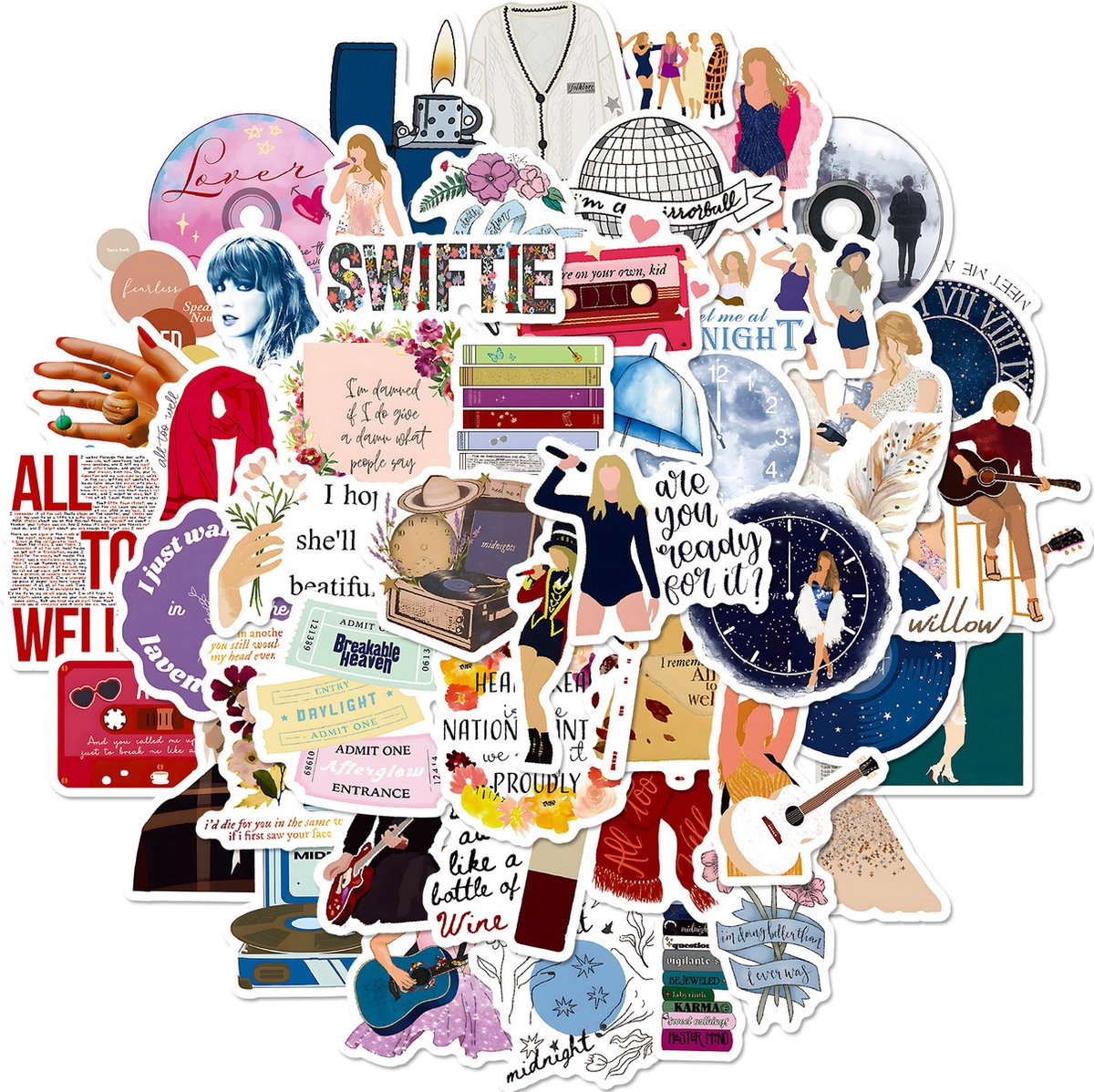 Mini Popster boekstickers - Laptop stickers - plakstickers - 50 mini Popster stickers - UV bestendig - vriendenboek - waterbestendig - Stickerkamer®