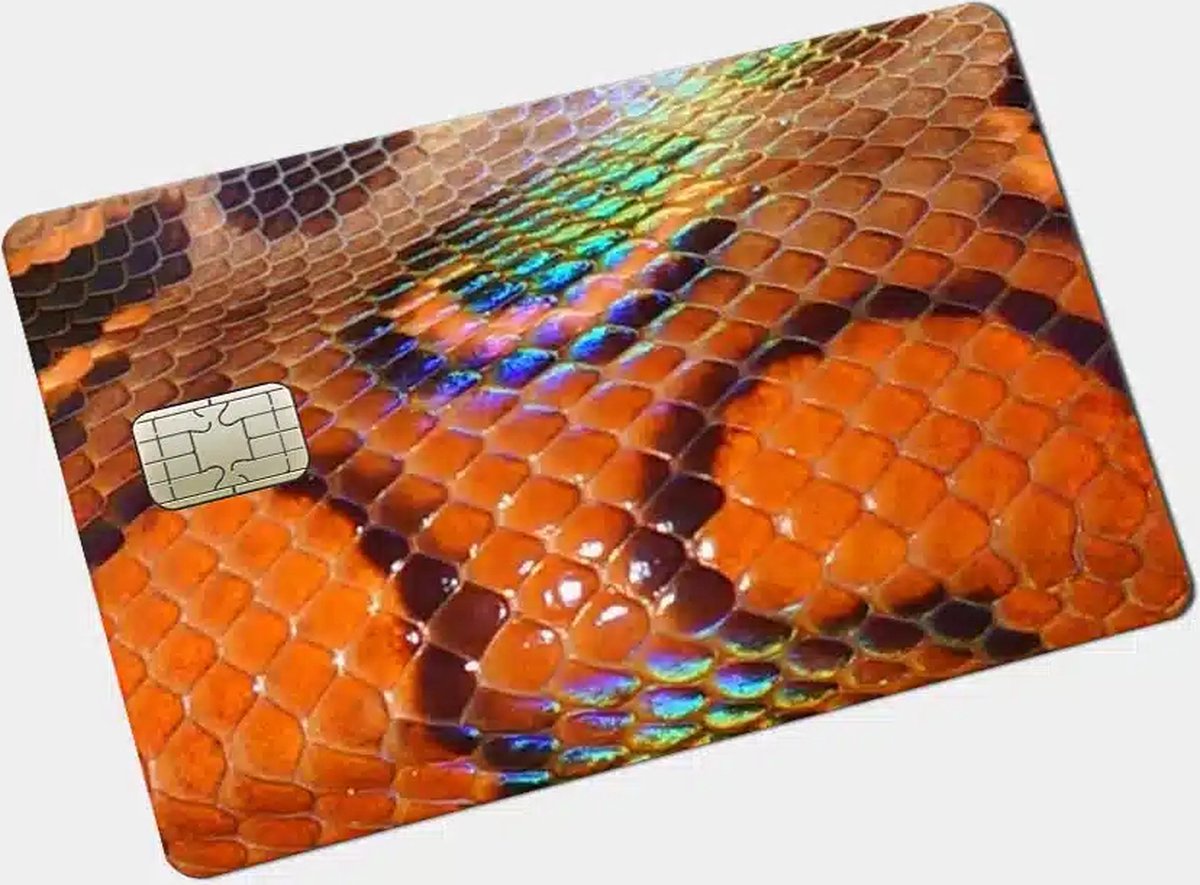 Pinpas Sticker Dierenhuid Oranje Slang - Kleine Chip