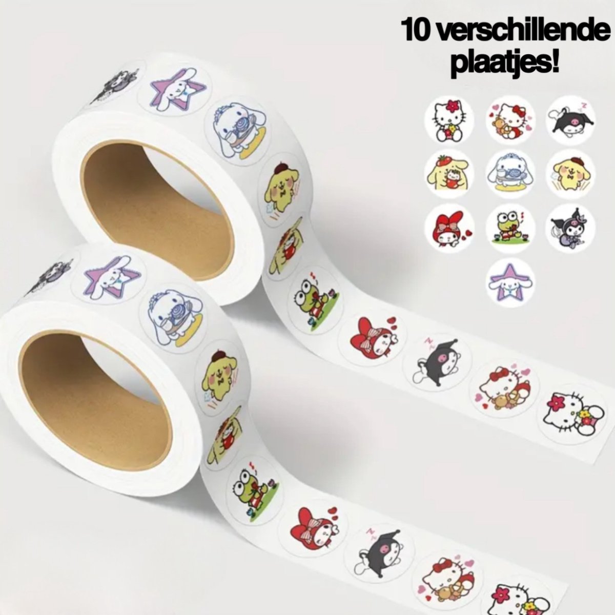Stickers - Kuromi - Stickers - My Melody - Purin - Cinnamoroll - Cute - Stickers - Stickers Volwassenen - Stickers Kinderen - 500 Stuks - Glitters - Kawaii - Decoratie - Animatie - Sticker - Stickers - Kat - Back To School