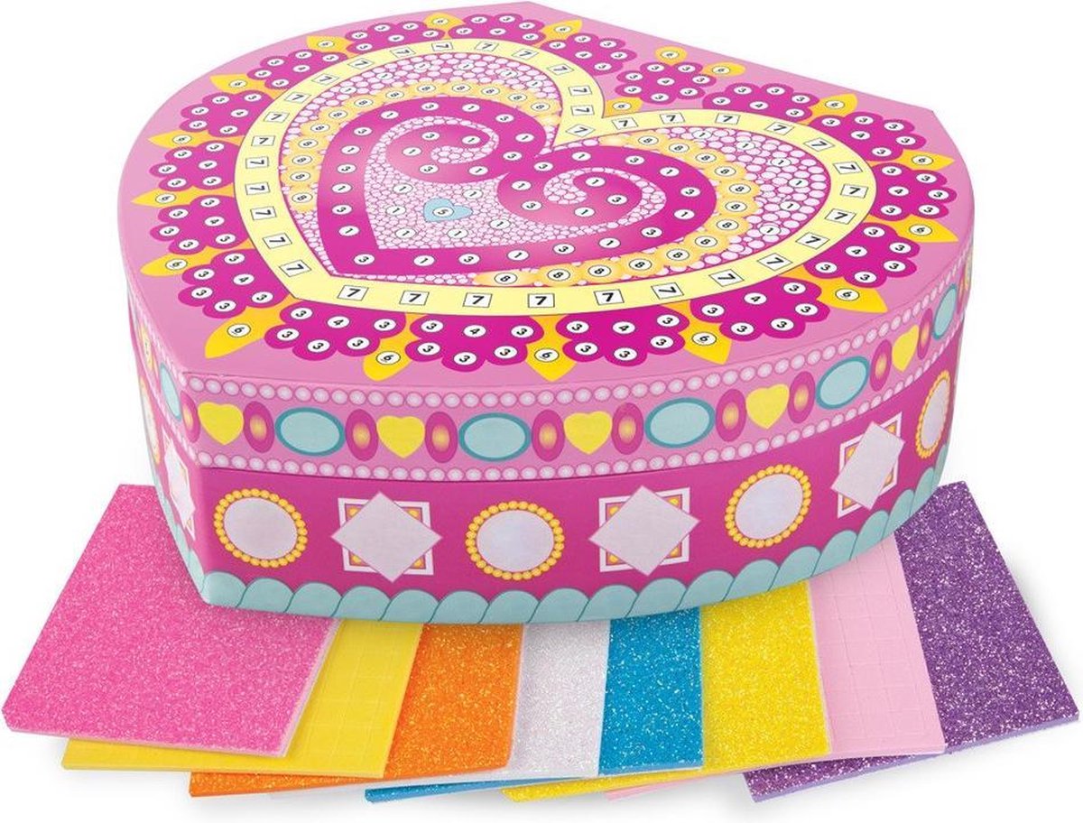 Sticky Mosaics Mozaïekset Hart 20 Cm Karton Roze 641-delig