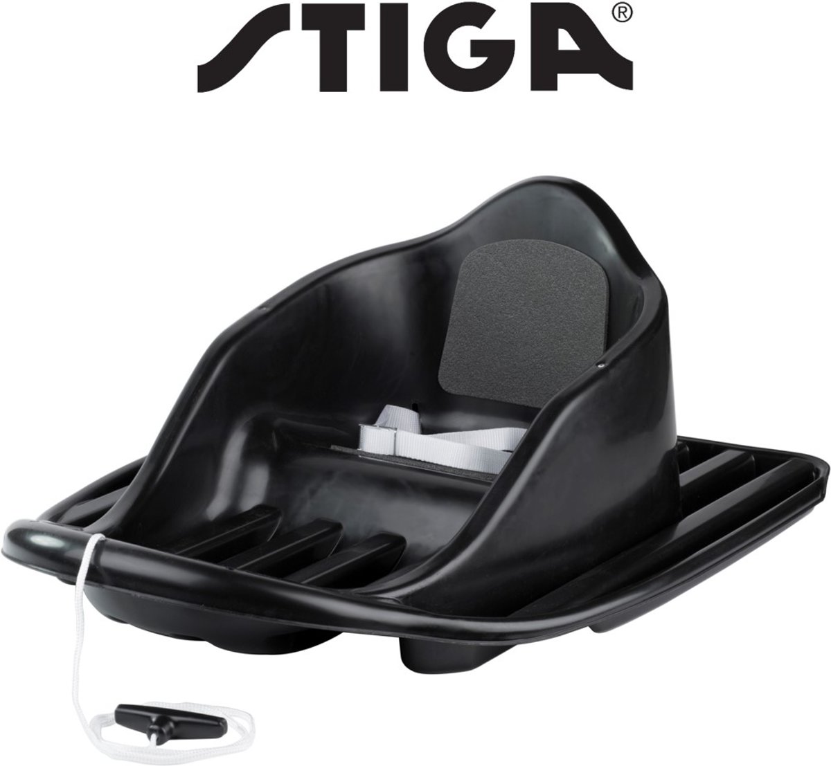 Babyslee – Plastic Baby Slee – Kunststof Sleetje voor Baby & Peuter – Stiga BabyCruiser - Zwart