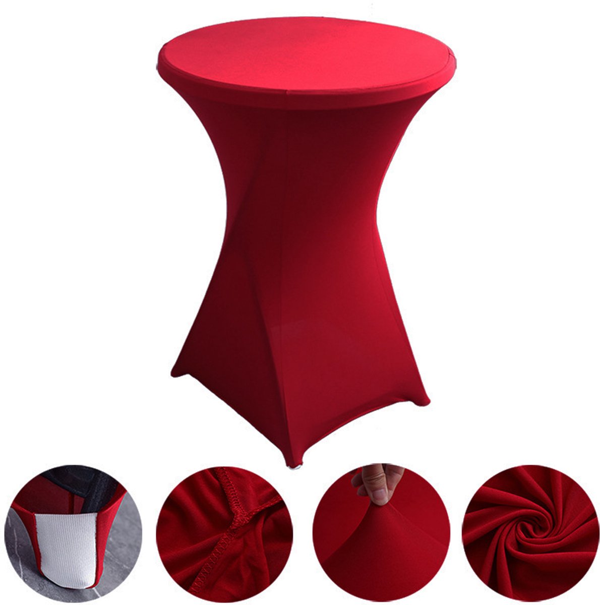1-pack stretch bartafelkleed - 80 x 110 cm - spandex stretch tafelkleed - elegant wasbaar tafelkleed - geschikt voor bars, verjaardagsfeestjes, bruiloften en bistrotafels - P-stijl