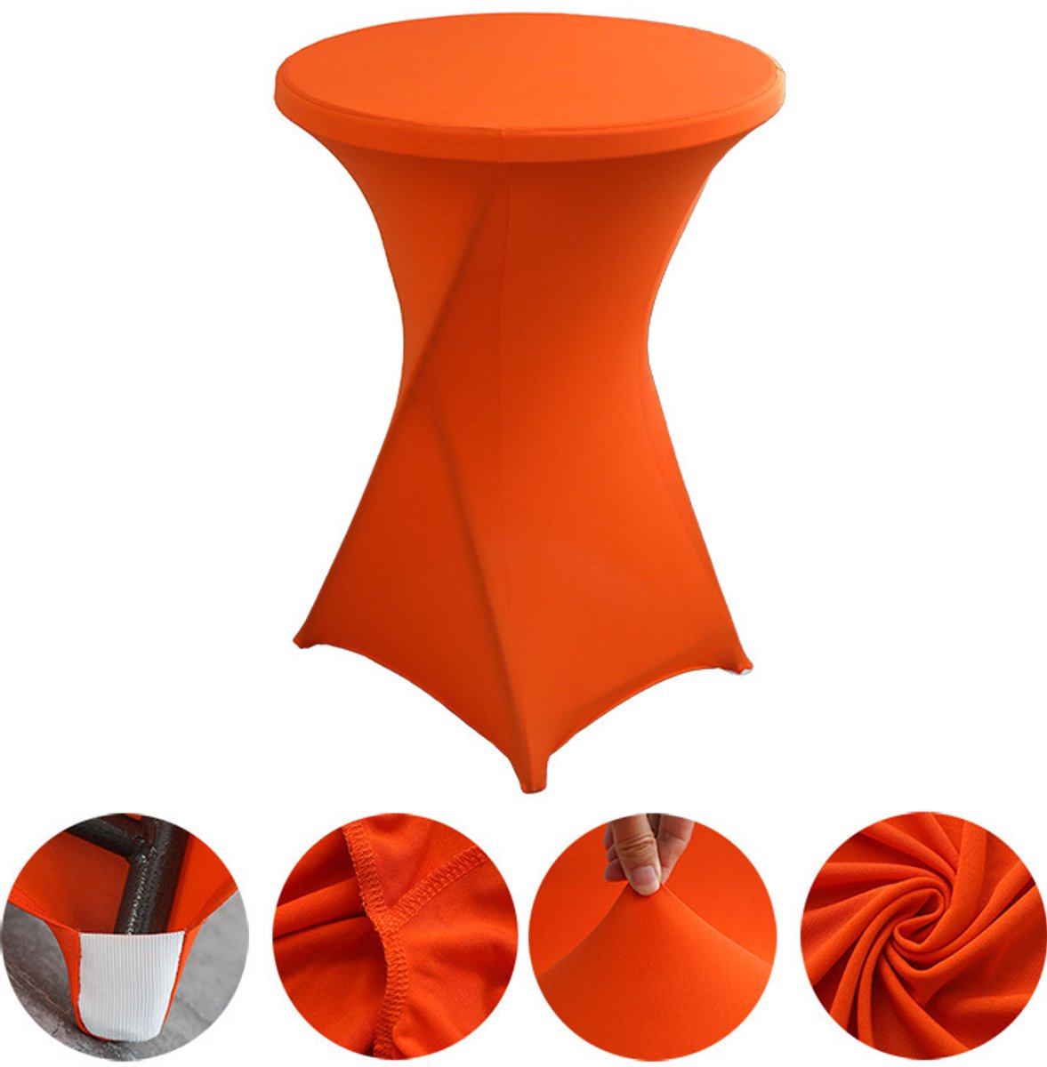 1-pack stretch bartafelkleed - 80 x 110 cm - spandex stretch tafelkleed - elegant wasbaar tafelkleed - geschikt voor bars, verjaardagsfeestjes, bruiloften en bistrotafels - stijl G