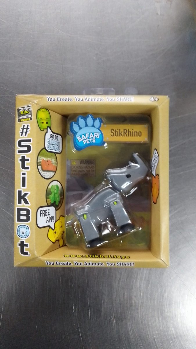 STIKBOT STIKRHINO GRIJS