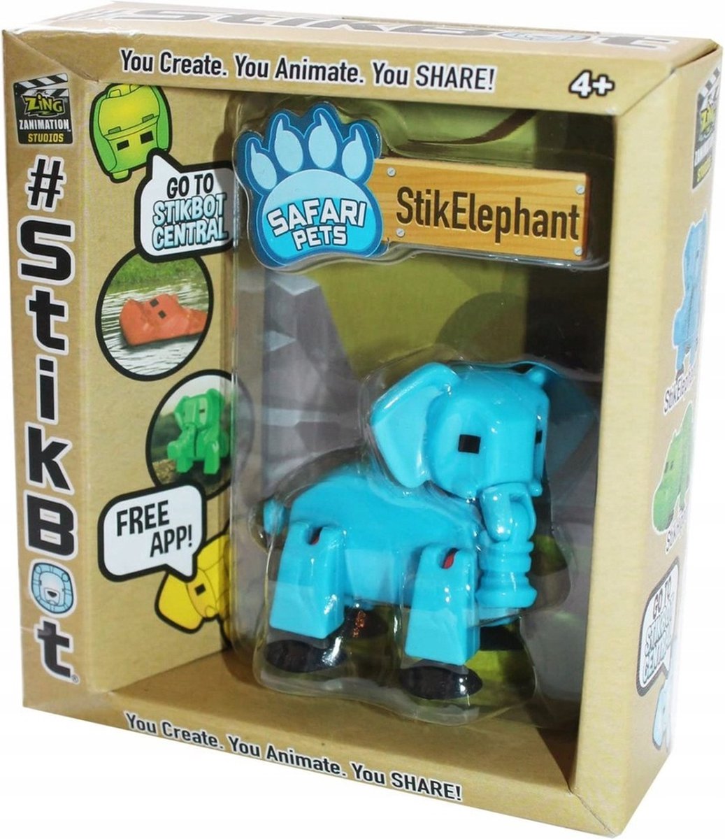 Stikbot Pets StikOlifantenbeeldje BLAUW TST622 (11265256718)