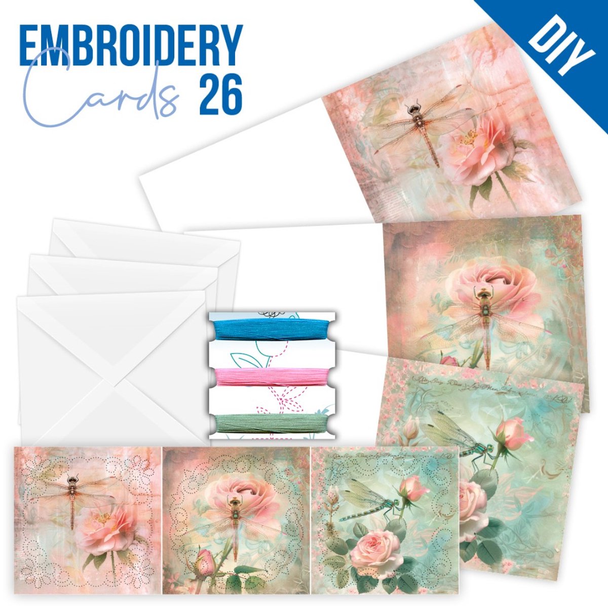 Stitch and Do Cards 26 - Berries Beauties - Dragonflies