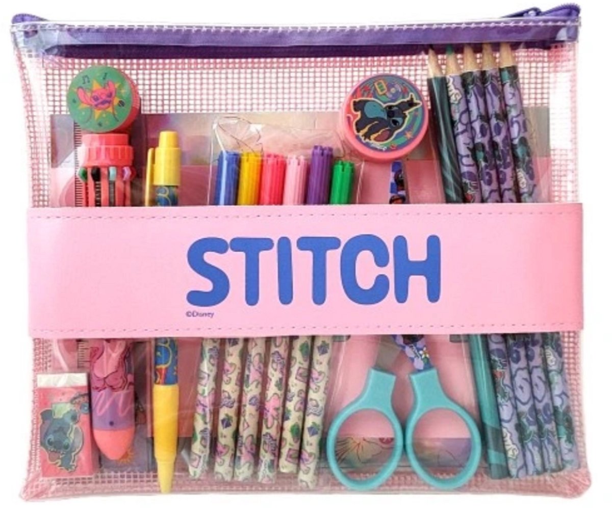 Disney Lilo en Stitch Tekenen Tekenset Knutselen schaar potloden stiften pen gum liniaal