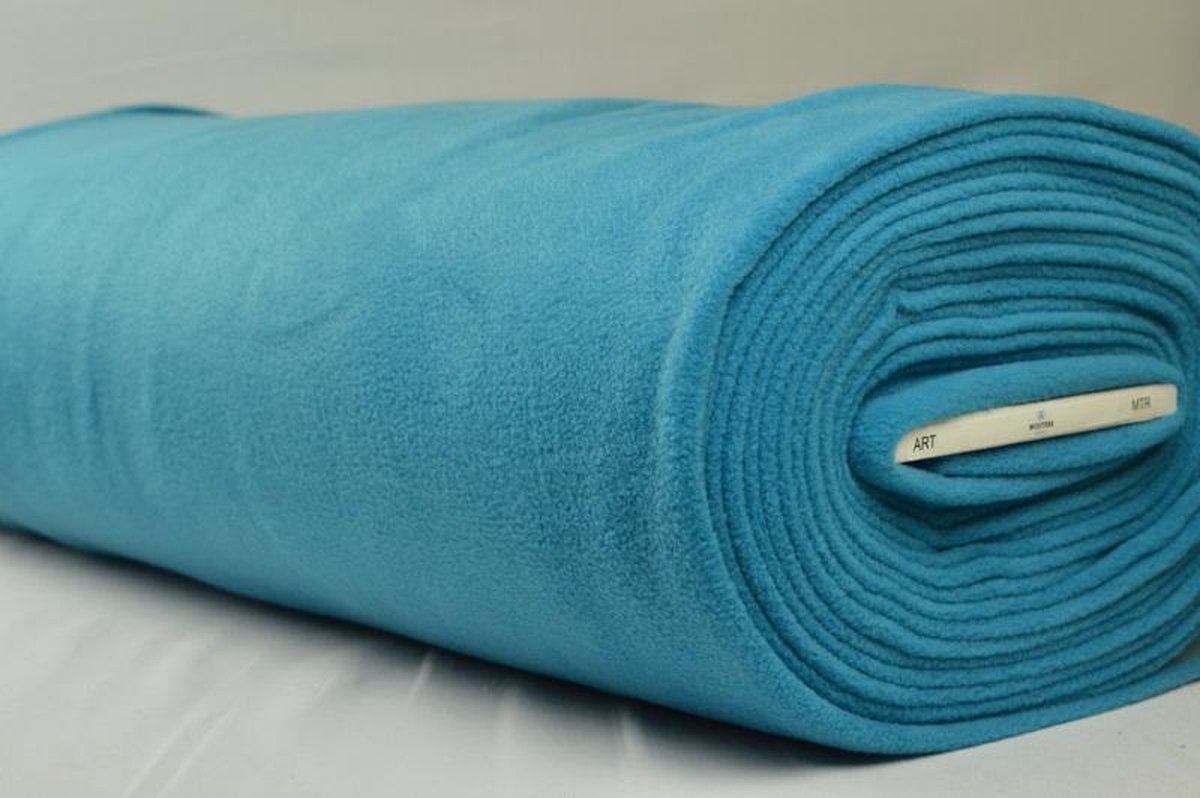 Fleece stof - Petrol - 10 meter