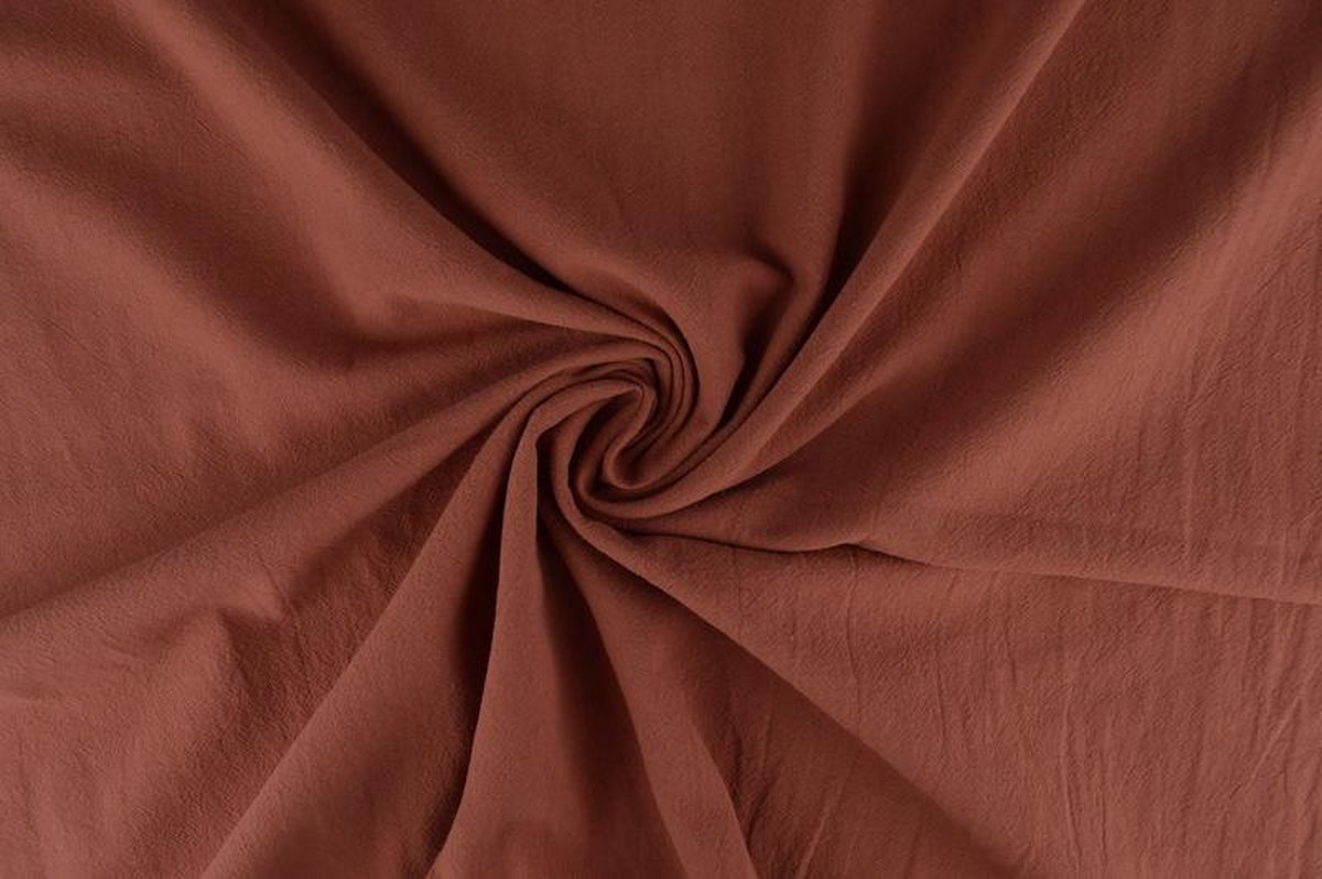 Gewassen katoen stof - Donker oud roze - 10 meter