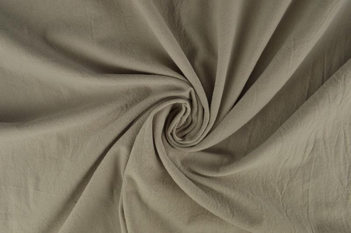 Gewassen katoen stof - Zilvergrijs - 10 meter