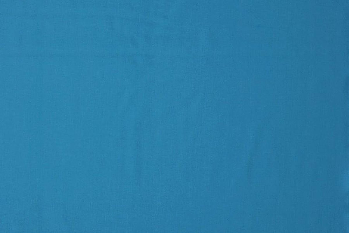 Katoen stof - Waterblauw - 10 meter