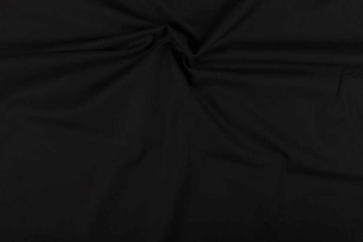 Katoen stof - Zwart - 10 meter