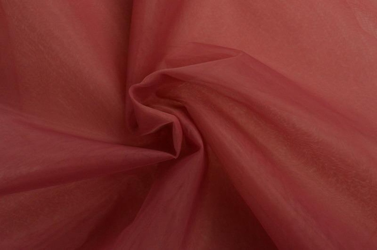 Organza stof - Dusty roze - 150cm breed - 15 meter