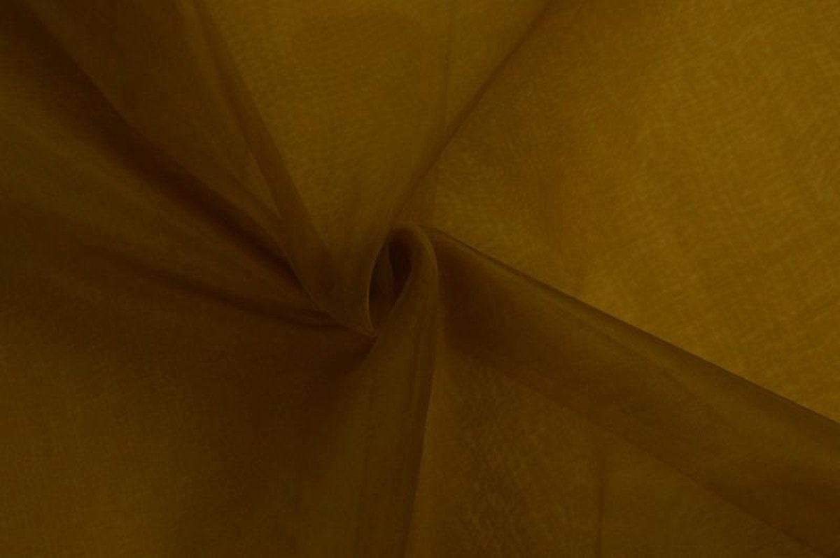 Organza stof - Okergeel - 150cm breed - 15 meter