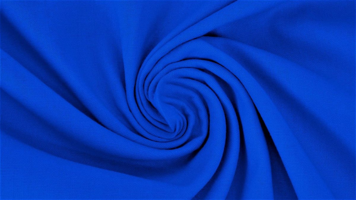 Poplin Katoen Uni - Kobalt Blauw 5 - 1 Meter