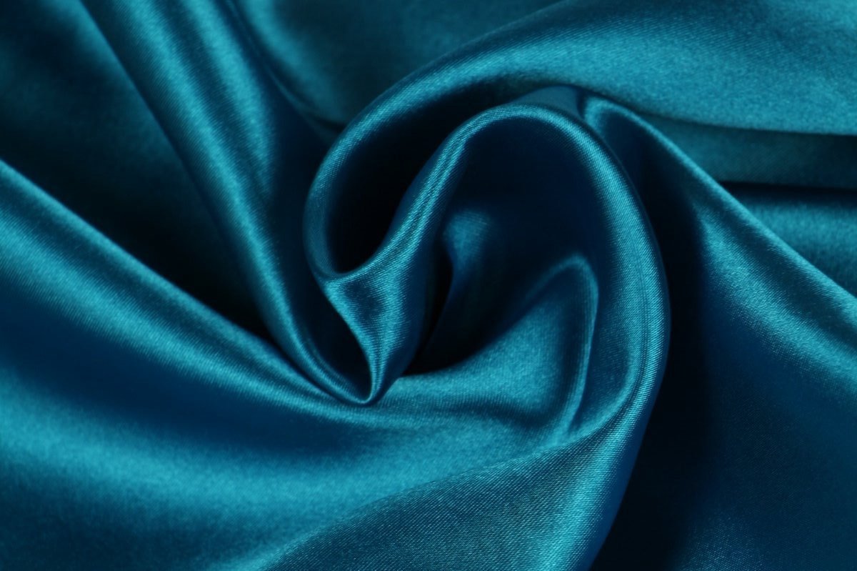 Satijn stof - 150cm breed - Petrol - 15 meter