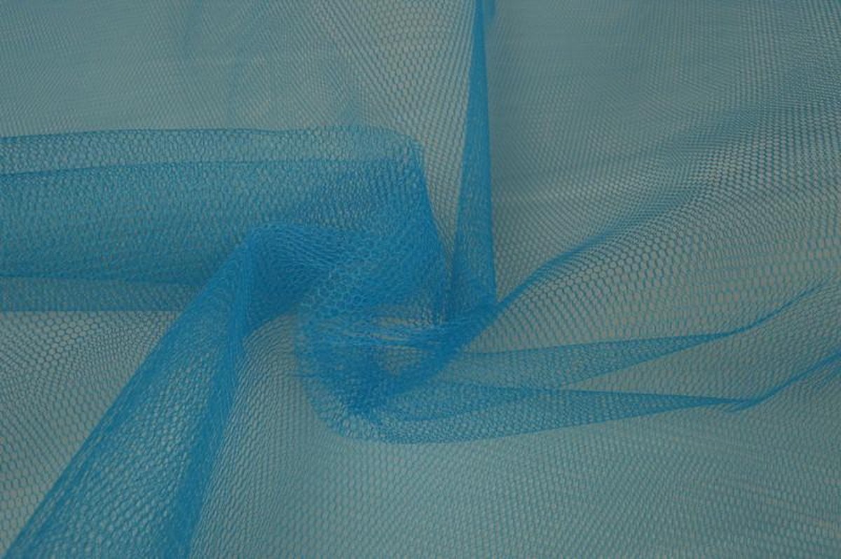 Tule stof - Petrol - 15 meter