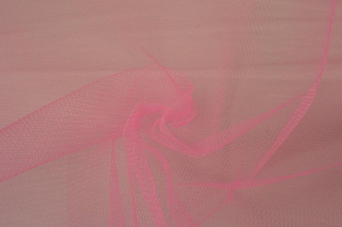 Tule stof - Roze - 150cm breed - 50 meter