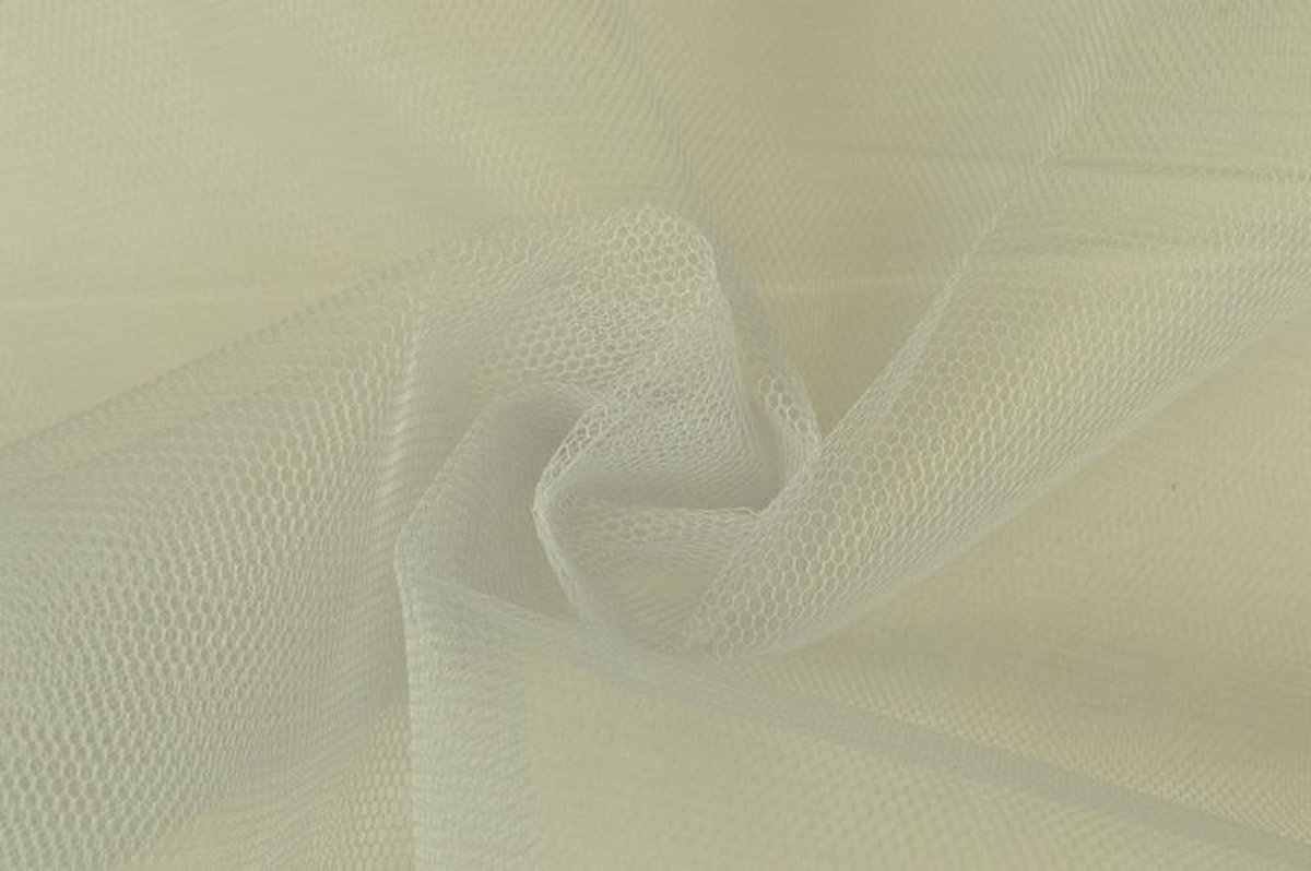 Tule stof - Zilver - 150cm breed - 15 meter