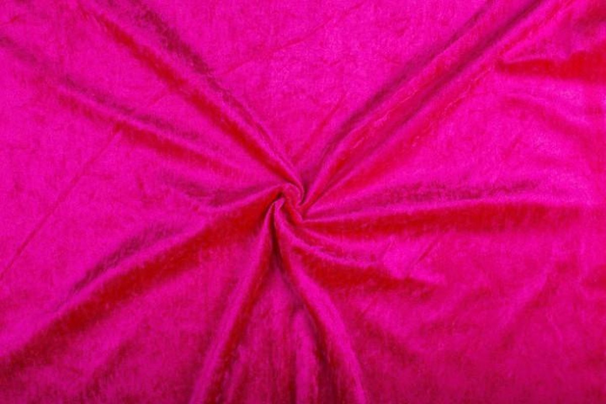Velours de panne stof - Fuchsia roze - 10 meter