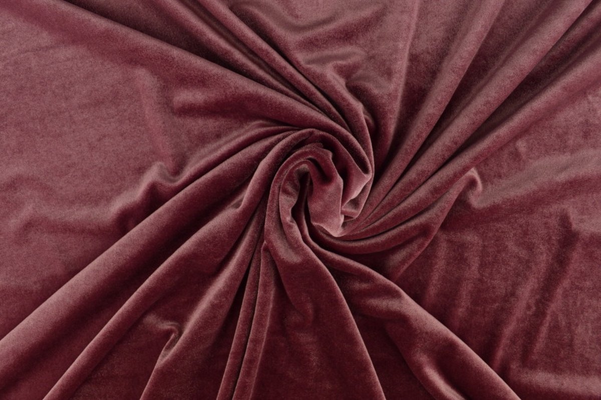Velvet stof op rol - 165cm breed - Lila - 30 meter