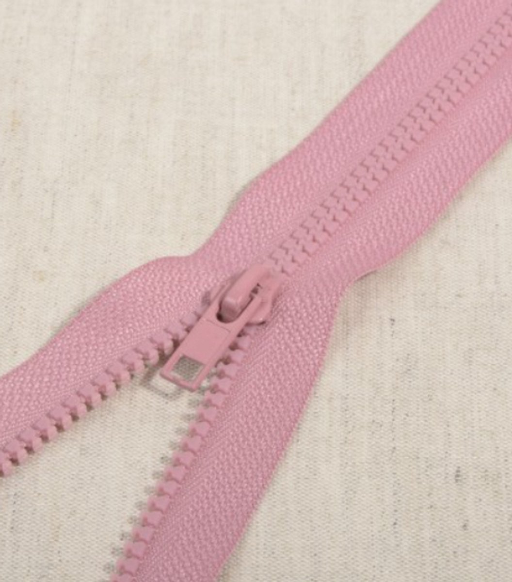 Deelbare rits 30cm lila - polyester stevige rits met bloktandjes