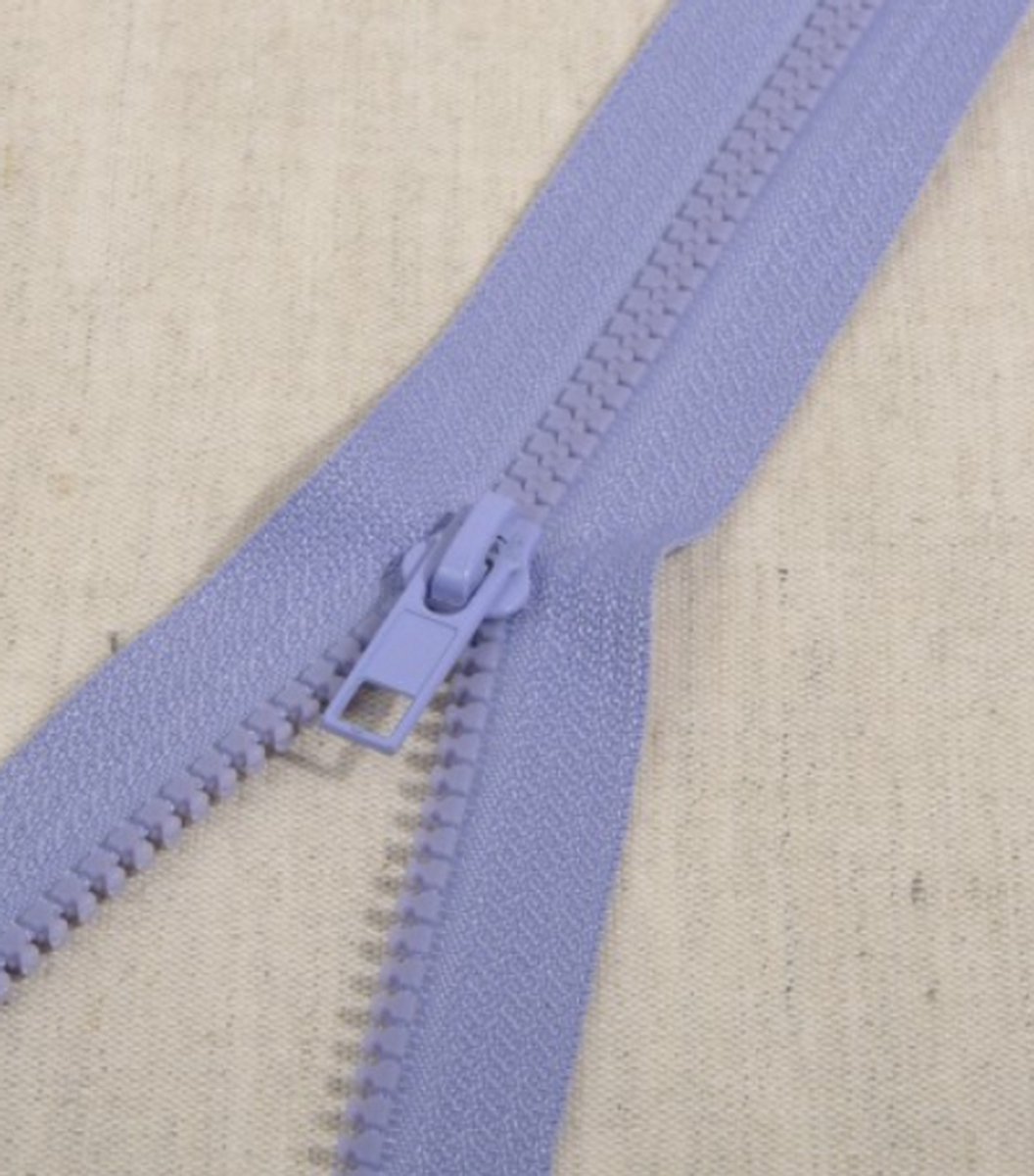 Deelbare rits 35cm violet paars - polyester stevige rits met bloktandjes