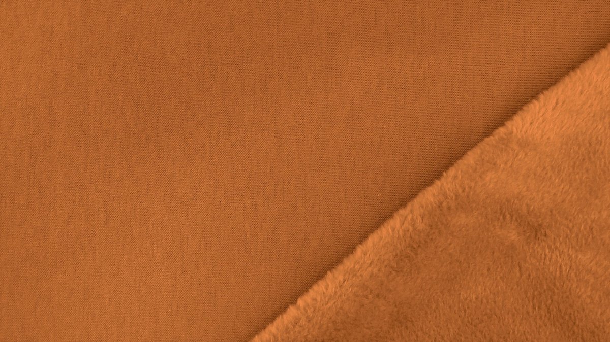 Alpen Fleece Stof Uni - Camel Bruin 1352 - 1 Meter