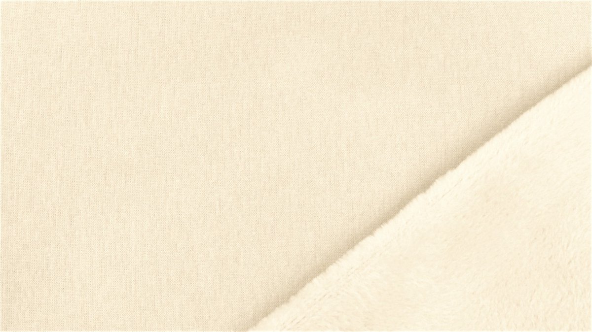 Alpen Fleece Stof Uni - Ecru 151 - 1 Meter