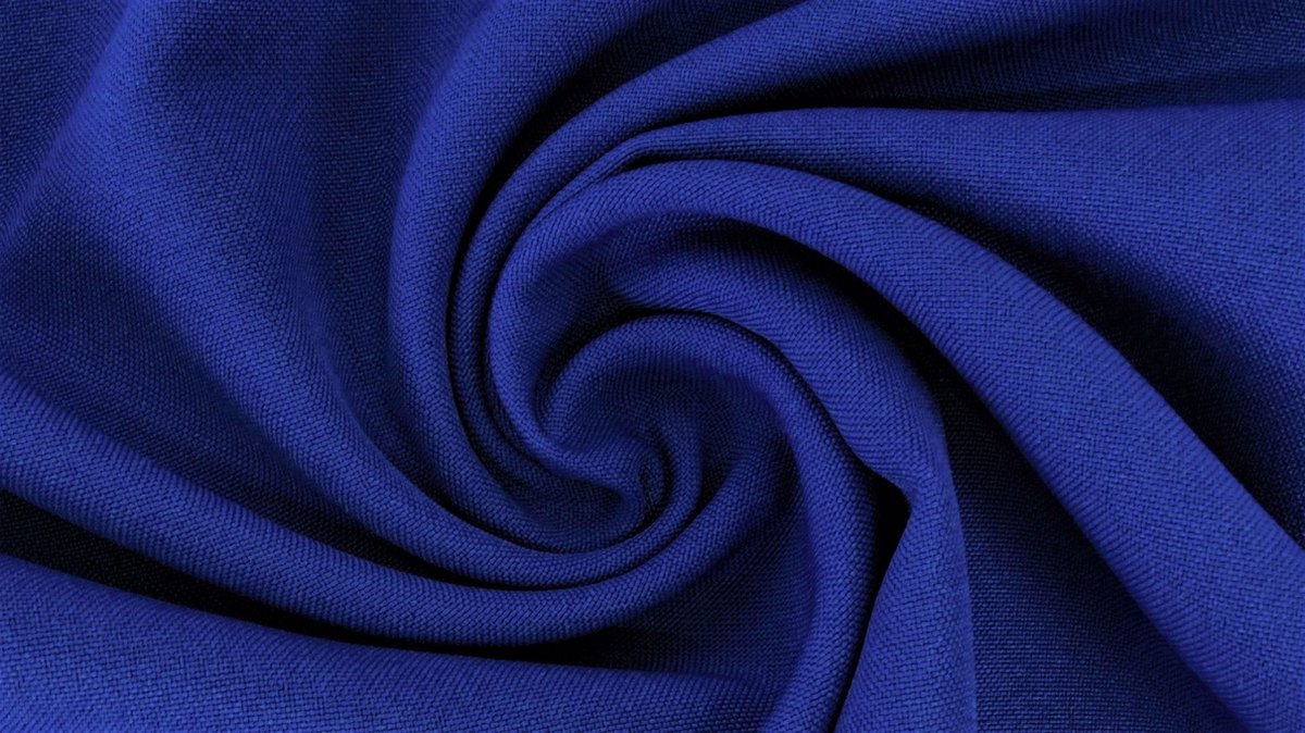 Texturé / Burlington Stof Uni - Blauw 7 - 1 Meter