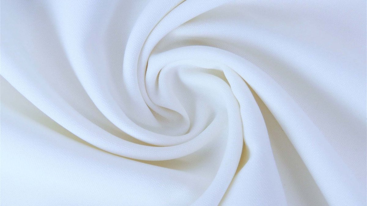 Texturé / Burlington  Stof Uni - Wit 50 - 1 Meter