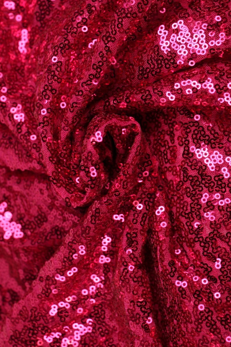 Paillettenstof - 140cm breed - Fuchsia - 10 meter